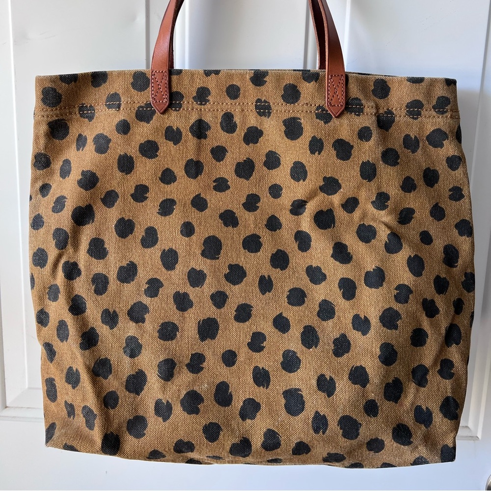 Madewell canvas transport tote in painted spots
